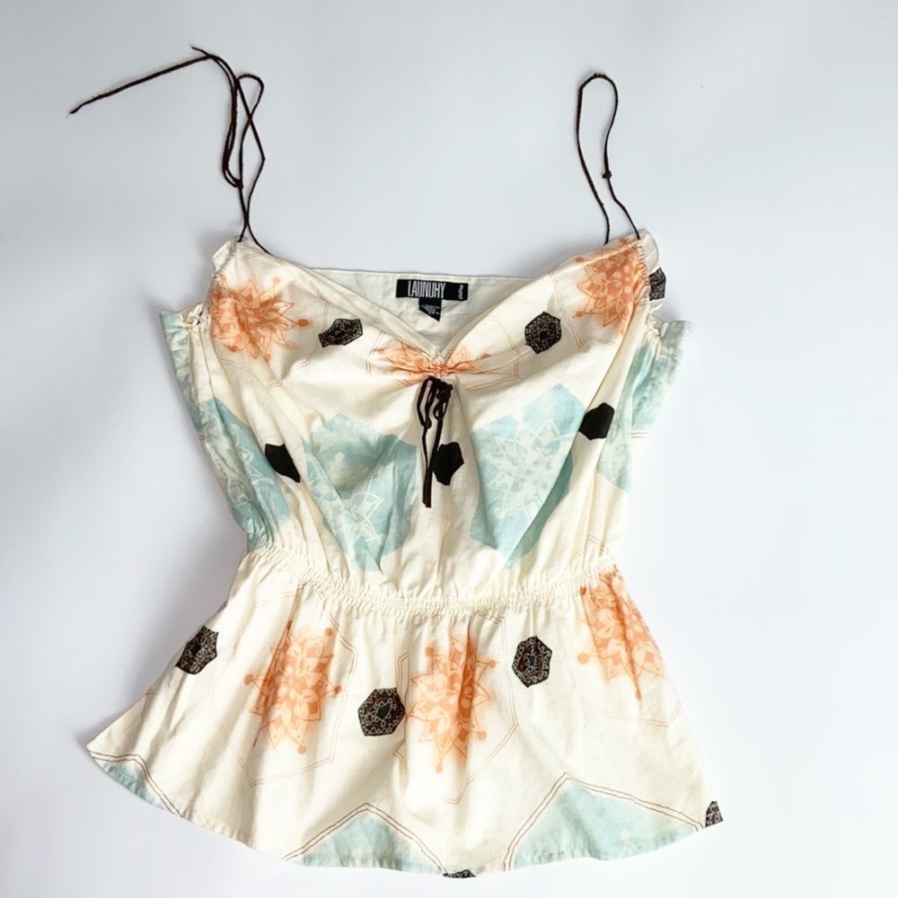 Laundry by Shelli Segal Sweetheart Floral Tank Top - Size Large